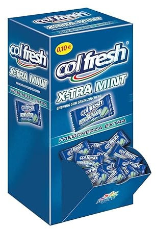 Gomme da Masticare COL FRESH | Bocca da 200pz Incartate Singolarmente | Blu Ice | X-Tra Mint | Smile (200pz, X - Tra Mint)