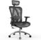 mfavour Ergonomic Office Desk Chair Back Support, Elastic Mesh Computer Desk Chair with Soft 3D Armrests, Reclinable Backrest, Adjustable Lumbar Support and Headrest for Home Office Study Game