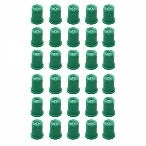 accessoires de drones Pulvérisateur agricole haute pression, buse d'atomisation ronde coupe-vent, tête d'arrosage en acier inoxydable for pulvérisation à 80 degrés 30 pièces(For 80-015 green)