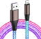 SEUMOO Charger Cable for iPhone 2M/6.56FT Light Up Charging Cable 66W for iPhone USB A Fast Charging Cable Compatible with iPhone 14 13 12 11 Pro Max Plus iPad XR XS X 8 7 Plus SE iPad, Colorful