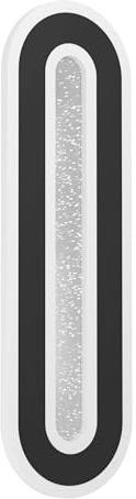 EGLO LED Deckenlampe Macchioni, Deckenleuchte mit Kristall-Effekt | Aufbauleuchte für Küche und Büro, Küchenlampe aus Metall und Kunststoff in Schwarz, neutralweiß, 40x12 cm