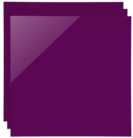 SCULPFUN 3 Stück Lila Opake Acrylplatten für Lasergravur, 30 * 30cm Personalisierte Schilder für Heim und Büro Dekoration, 3mm dick