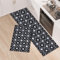 LY4U Küchenläufer rutschfest, 2 Stück Küche Matte Set, Waschbar Absorbierende Küche Teppiche, Dauerhafte Läufer Teppiche für Küche, Wäscherei, Schlafzimmer, (43x75cm+43x120cm, Schwarz)