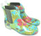 Harssidanzar Donna Stivaletti Pioggia Impermeabili Chelsea Boots,Stivali da pioggia antiscivolo e scarpe da giardino per donna HL213EU,Fiori Verdi, Taglia 39.5