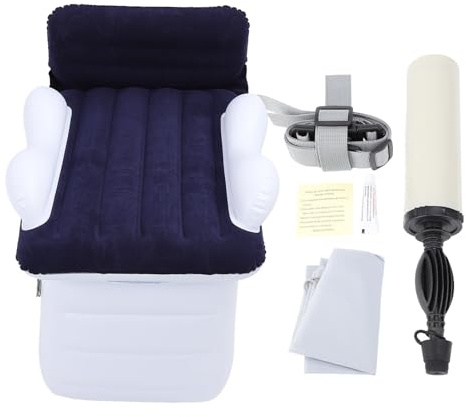 Aufblasbares -Flugzeugbett, Schnell Aufblasbare, Tragbare Kleinkind-Sitzverlängerung für Hochgeschwindigkeitszüge, Autos, Auslaufsicheres Kleinkind-Luftbett mit Pumpe, Gürtel und