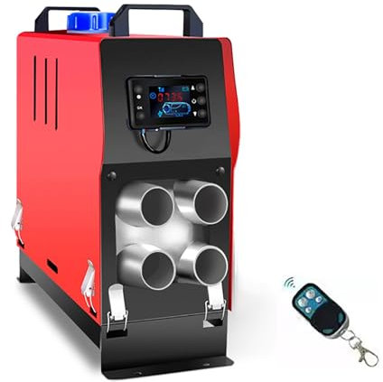 Calentador diésel de 5KW, 12V/24V, calentador de aire diésel todo en uno, con interruptor LCD, control remoto, 4 salidas de aire, calentamiento rápido, calentadores diésel para autocaravanas, automó