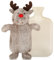 Wärmflasche Kinder, Weihnachtsrentier Plüsch 1L Wärmflasche mit Bezug, Tier Thermophor mit Auslaufsicherem Gummi, Bettflasche für Kinder und Erwachsene Winterliche Wärme Wärmflaschen für Geschenk