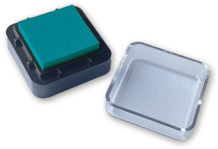 Stemplino® Stempelkissen klein Ink pad mini Kissen mit Farbe für Kinder Hochzeit Album zum Stempeln für Embossing Scrapbooking Bullet Journal Gestalten Basteln DIY (aquamarin)