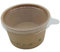 100 Pots à sauce 90 ml en carton kraft brun avec couvercle en plastique PET - Verrines 3 oz idéales pour ketchup, mayonnaise, condiments et sauces à emporter