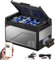 BougeRV Rocky2 52L Glacière à Compression avec Batterie Rechargeable de 173 Wh Frigo Portable 12V 220V Compresseur de 5,7cc Double Zone Voiture Réfrigérateur Congélateur Camping Car Van Bateau -20℃