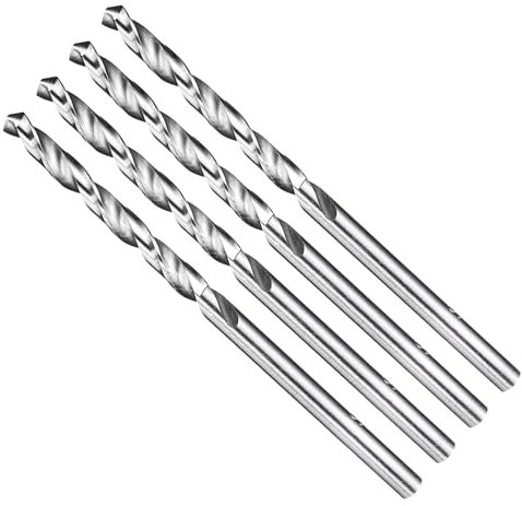 METALLIXITY Drill Bit (3mm) 4Pcs, 4241 High-Speed Steel Straight Shank Uncoated (Bright) 118° for Wood Plastic Iron Copper Aluminum Low Soft Metal
