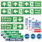 21pcs Fire Exit Signs Safety Signage Set Fire Action Notice Signs self adhesive Emergency Exit Door Sign for Commercial Building Public Home (Clear Directional Arrows, Keep Clear, Door Keep Shut)