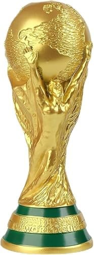 Generisch 10,6 Zoll 27 cm Weltmeisterschaftstrophäe Replik Harz Fußball Sammlerstücke Sportfantrophäe Gold Schlafzimmer Büro Desktop Dekor