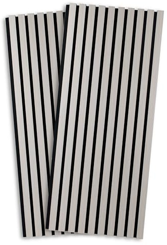 PROVISTON Lot de 2 panneaux acoustiques 3D en bois de noyer - 120 x 60 cm - Lattes en bois MDF sur feutre insonorisant - Décoration murale pour salon, chambre à coucher, cuisine