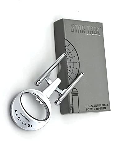 Qiroseonly Brothers Star Trek: Uss Enterprise apribottiglie ncc-1701 argento metallo apribottiglie manuale apriscatole