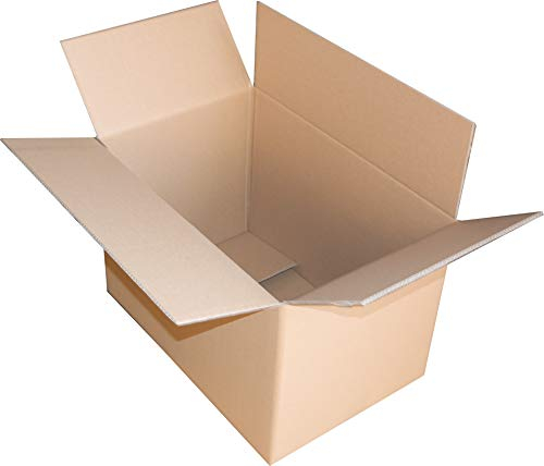 7 St. Faltkarton 800x600x400 2-wellig braun 2.40 BC-Welle Versandverpackung 80x60x40 Umzugs Bücherkartons mit Zusatzriller in der Mitte