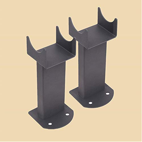 NRG Pair of Floor Mounting Feet for Oval Designer Double Radiators Anthracite
