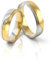 JC Gold Trauringe - Gelbgold Weißgold Eheringe Bicolor inklusive Stein und Gravur im Paarpreis PL301 (14 Karat (585) Bicolor)