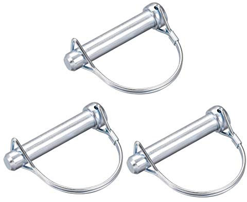 sourcing map 3Stk. Land Anhänger Wagen Rasen Garten Welle Sperrstift Kupplung Stifte im Bogenrund 12mm x 65mm