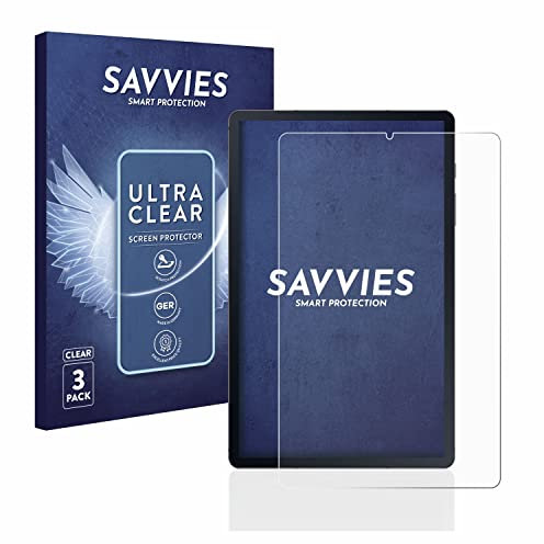 savvies Protector Pantalla para Samsung Galaxy Tab S6 Lite WiFi 2020 (3 Unidades) Película Ultra Transparente
