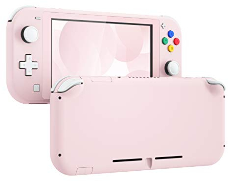 eXtremeRate Full Case Shell für Switch Lite Console, DIY-Ersatz Hülle Gehäuse & Tasten & Schutzfolie Ersatzschale Ersatzteile Kit für Nintendo Switch Lite NSL Konsole-Pink