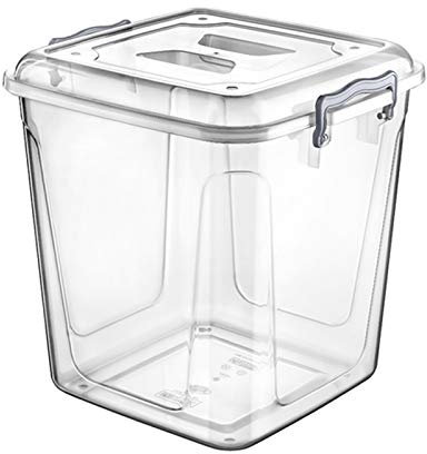 Bargain House 70 Litre storage box Air tight Plastic Pantry Box Transparent with Clip Handle, BPA Free, Kitchen Storage Containers for Food, Flour, Biscuits, Pet Food, Flour, Baking items (Pack of 1)