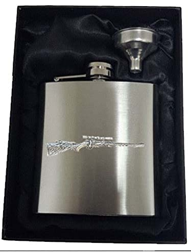 Flasque en acier inoxydable avec emblème G23 en forme de fusil de chasse 177 ml