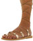38 Or rose Emmanuela Sandales en cuir haute en cuir dans un ancien style grec, gladiateur à la main, Sandales de reliure, chaussures d'été, sandales à lacets à la dentelle