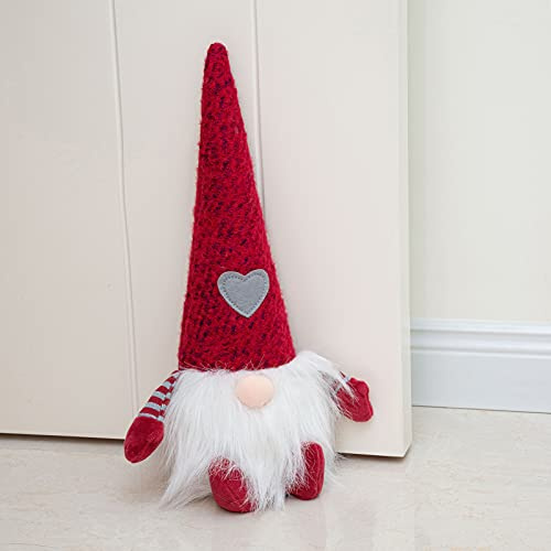 Marwood Cute Door Stopper Decorative Door Stops for Home and Office, Stuffed Fabric Christmas Door Stopper Weighted Interior Doorstop Floor Decorative - Santa Claus with Red Cap 37cm