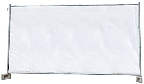 10x Bauzaunplane Zaunplane Plane Sichtschutz 150g/m² - weiß