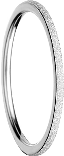 BERING Innenring ultraschmal Edelstahl Sparkling-Effect Silber 561-19-X0, Größe:9