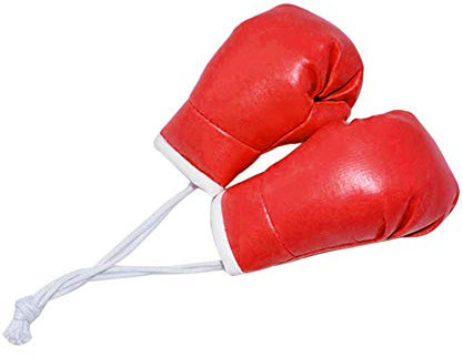 ihreesy Auto Rückspiegel Dekoration,Kreativ Boxhandschuhe Auto Anhänger Auto Spiegel Hängen Ornament Auto Innenspiegel Deko Auto Rückspiegel Hängen Charms Innenausstattung Dekoration,Rot