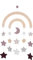 goki 52875 - Mobile, Lifestyle Malve, Sterne und Mond, natur- malve- pastellfarben