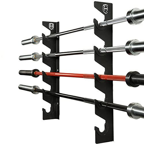 HQ Germany® Langhantelständer Gunrack | Wandhalter | belastbar bis 200kg | für 30mm & 50mm Hantelstangen