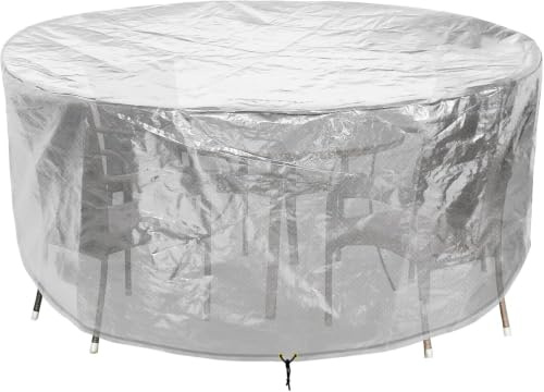 RICHIE Gartenmöbel-Abdeckungen wasserdichte Gartentischabdeckung 190×80cm Outdoor-Tischabdeckungen für Gartenmöbel Gartenabdeckungen Rund Atmungsaktiv Polyethylen für Tisch