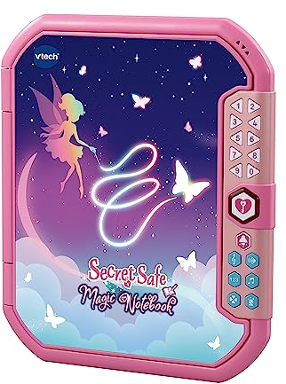 VTech Secret Safe Magic Notebook, Interactive Kids Journal, Secret Diary with Password Protection, Toy Notebook with UV Light, Ages 6, 7, 8, 9+ Year Olds, English Version