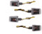 Streetparts24 Mini Blinker Set Vorne Hinten Carbon 12V E-geprüft passend für Motorrad, Roller, 4 Stück