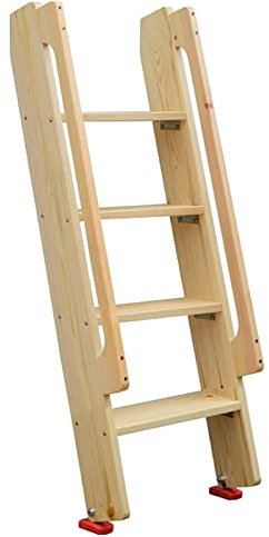 GGZONE Wooden Bunk Bed Ladder with Hooks & Non-slip Pads, Twin Loft Bed Ladder with Handrail & Fitting, Heavy Duty Bed Ladder for Elderly/Adults/Kids, Load 330lbs beautiful scenery