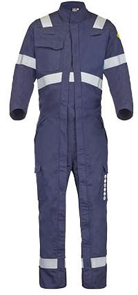 ATEX Reflect 260 XP Colorado Overall mit 2 Reißverschlüssen, Marineblau, Größe M