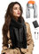 eventek Winter Selbst Heizung Schal mit Batterie Solid Farbe Schal weiche Quaste Männer Frauen lange Schal mit Batterie (schwarz)
