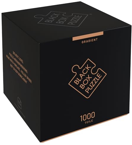 Black Box Puzzle 1000 Teile, Blackbox Puzzel mit Überraschungs-Motiv ohne Vorlage, Impossible Puzzle schwer für Erwachsene und Kinder ab 14 Jahren, Puzzle Box Gradient 2023 Edition