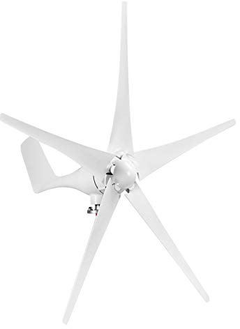 CalmGeek 24V 800W Windgenerator mit Laderegler 5 Blatt S-Type Minitype Windturbine Generator Kit Clear Energy Windmill für Home Highways Boats
