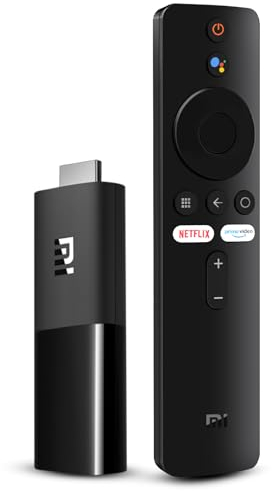 Mi TV Stick 2K, mit Bluetooth Fernbedienung Google Assistant und Netflix + Prime Video Schnellwahltaste, Android TV 9.0 mit Google Playstore, Smart Cast, Audio Dolby DTS-HD, WiFi