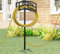 Kingson Freistehender Gartenschlauchhalter, robuster Metall-Wasserschlauchhalter, Aufbewahrungsständer, hält 45,7 m Schlauch für draußen, Terrasse, Rasen und Hof, Schwarz