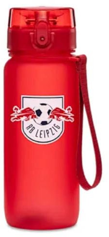 RB Leipzig Trinkflasche - Logo - Rot 0,65 l Flasche RBL - Plus Aufkleber Wir lieben Fußball