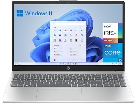 HP 15-fd0163ns- Ordenador portátil de 15.6 Full HD (Intel Core i5-1334U, 16GB RAM, 512GB SSD, Intel Iris Xe Graphics, Windows 11) Silver - Teclado QWERTY Español