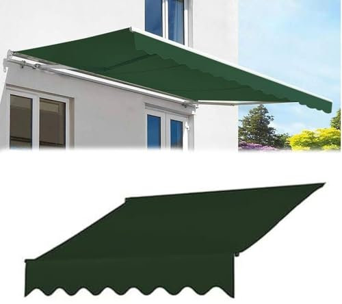Ersatzstoff für Gartenmarkise, 4 m, wasserabweisend, Polyester, anpassbar, ideal für 400 x 300 cm Markisen