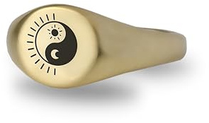 Sonne und Mond Siegelring - Benutzerdefinierte Ying Yang Ring - Personalisierte Ring - Gothic Ring - Mystische Ring - Custom Ring