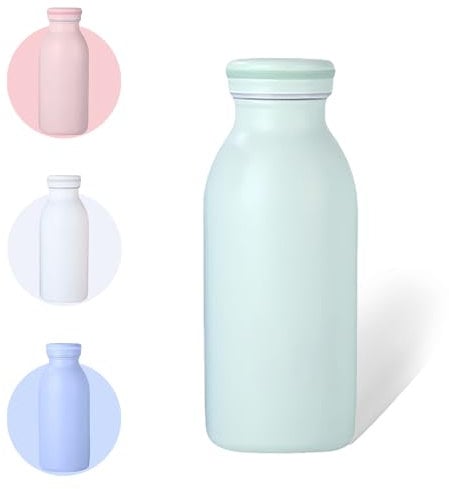 AMFUN 350 ml Bouteille D'eau Isotherme, INOX Gourde Isotherme, Gourde INOX Reutilisable sans BPA, pour Maintien Chaud 12 Heures & Froid Jusqu’à 24 Heures, pour Voyage, Sport, Gym(Vert Menthe)