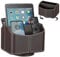 Dyserbuy 360 Degree Rotatable Remote Control Holder, TV Remote Holder with 5 Compartments, PU Leather Remote Storage, for TV/Media Controller, iPad, Phone, Pen (Coffee)